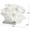 12" White Polystone Textured Coral Sculpture with Clear Acrylic Base